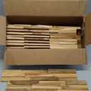 Bare Decor EZ-Wall 3D Mosaic Tile in Solid Teak Wood, Set of 10 Natural Finish Tiles  19,5"x7,5"