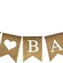 Anwyll Burlap Oh Baby Banner - NO DIY Baby Shower Decoration Banner Oh Babies Shower Sign for Backdrop Adorable Neutral Gender Reveal Party Decoration Babies Announcement Sign Girl Boy