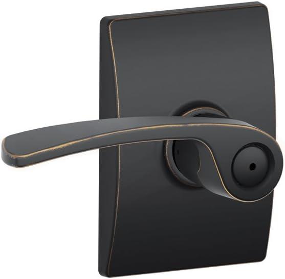 SCHLAGE F40MER716CEN Century Collection Merano Privacy Lever, Aged Bronze