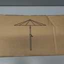AreShark 9 FT Patio Umbrella for Outdoor, Outdoor Table Umbrella with Push Button Tilt and Crank, Outdoor Patio Umbrellas with 8 Sturdy Ribs for Market, Garden, Pool (Light Gray)