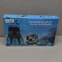 Snorkeling Gear for Adults Men Women,4 in 1 Snorkel Set with Panoramic View Diving Mask Anti-Fog Anti-Leak,Dry Top Snorkel,Fins and Travel Bag for Swimming,Snorkeling and Travel Diving (ML/XL, BLACK)