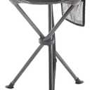 Portal Tall Folding Tripod Stool for Outdoor Camping Walking Hunting Hiking Fishing Travel, Support 225 lbs, Black