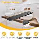 Hidden Granite Countertop Support Brackets 8 Pack 14" L x 2.5" W,3/8" Thick Heavy Duty Counter top Brackets,Flat Black Wall Mount Support Countertop Overhang Support for Quartz, Wood, Concrete,Island
