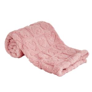 Yurhap Fleece Baby Blanket Heart Checkered Blanket, Ultra Soft Cozy Baby Blankets for Girls Boys, Fluffy Infant Toddler Newborn Receiving Blankets for Crib Stroller 30x40 (Dark Pink)