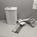 JOYMOOP Mop and Bucket Set with Wringer, Flat Mops for Floor Cleaning, Wall Mop Cleaner with Long Handle, Hardwood Floor Mop with 4 Microfiber Pads