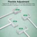 Downspout Bracket white - Adjustable size, heavy-duty galvanized iron with environmentally friendly coating, rust-resistant anchors for pipe support, easy to install (white, 4-piece set)