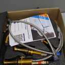 Bathroom Sink Faucet, Dual Handle Widespread Bathroom Faucet 3-Hole Design with Brushed Gold Finish, Includes Pop-Up Drain and cUPC Certified Lead-Free Hoses (Brushed Gold)