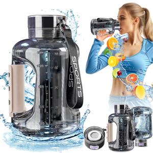 Hydrogen Water Bottle, 50.7 OZ/1.5L Large-Capacity Hydrogen Water Generator with SPE/PEM Technology, 6 Minutes Hydrogen Water Bottle for 1200ppb, Rechargeable Hydrogen Water Generator