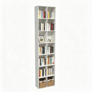 Bookcase, Modern Bookshelf with 14 Cube Storage