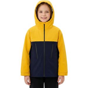 Gogokids Boys Girls Rain Jacket Lightweight Sportswear Water Resistant Raincoat Hooded Windbreaker Outdoor 4-12Y