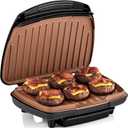 Health and Home 2-Serving Classic Plate Grill Maker and Panini Press, Black, KS-306