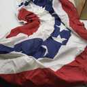 Valley Forge American Fan Flag 1.5' x 3' Polycotton Sentinel 100% Made in U.S.A. Stars and Stripes Bunting Canvas Header Brass Grommets Model PMF