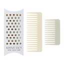 One large, one small, two-piece Wide Tooth CombNo Handle Detangler AccessoriesLarge Hair Detangling Comb for Curly, Straight,Wet Dry HairCreamy Beige,Light Gray
