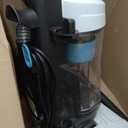 Amazon Basics Upright Bagless Vacuum Cleaner for Carpet and Hard Floors, Washable Filter, Crevice and Upholstery Tools, Detachable Handle, Lightweight, 1.7L Dust Cup, 25ft Cord, Black/White
