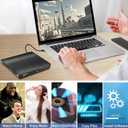 Gotega External DVD Drive, USB 3.0 Portable +/-RW, DVD Player for CD ROM Burner Compatible with Laptop Desktop PC Windows Linux OS Apple Mac Black