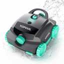 Pool Vacuum,YOPOOL Cordless Robotic Pool Cleaner, Dual-Layer Filtration,Powerful Obstacle Crossing, Enhanced Edge & Corner Cleaning,100-Min for Above-Ground & Flat-Bottom Pools to 860 Sq.Ft (Green)