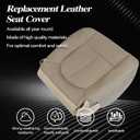 SecosAutoparts Driver & Passenger Bottom Perforated Leather Seat Cover Tan & Top Lean Back & Driver Foam Compatible with Ford F150 Lariat 2009 2010 2011 2012 2013 2014