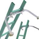 Ladder Stabilizer,Heavy Duty Aluminum Extended Ladder Accessory for Roof Gutter Cleaning Tools,Ladder Stand-Off Wing Span/Wall Ladder Hooks with Non-Slip Rubber Bottom pad.(Patent) (Silver Gray-Aluminum)