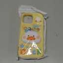 Kawaii 3D Duck Phone Case for iPhone 13 Pro Max (with Retractable Phone Stand & Grip) Cute Girly Cartoon Soft Silicone Phone Cover for Girls, Kids, Teens, and Women, Yellow