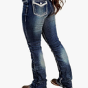 Flamingals Boot Cut Jeans for Women - Trendy Stretch Denim Pants With Butt Lifting and Tummy Control Features, 3XL