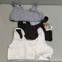 Hanes Women's Scoopneck Cotton Bralette Crop Top (3 Pack) (White/White/White)