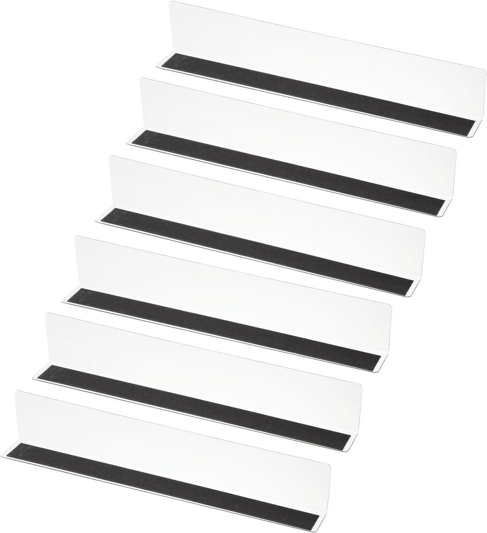 PATIKIL 12 Pack Shelf Dividers for Closet Organization, 13.8x1.57x2.4 Acrylic Magnetic Closets Separator Kitchen Cabinet Shelves Under Bed Blocker for Bedroom Kitchen Office, Clear