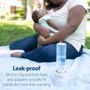 Dr. Brown's Travel Baby Bottle Warmer, Quickly Warms Breast Milk and Water for Formula On-The-Go, Portable, Rechargeable, Cordless with 3 Bottle Adapters