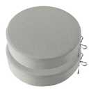 Heavyoff Outdoor Chair Cushions for Patio Furniture, Waterproof Round Patio Seat Cushions with Adjustable Straps for Garden Burgundy Sofa, Set of 2, Light Grey, 18x18x2 Inch