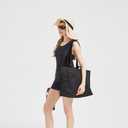 Large Beach Bag for Women Beach Tote Bag with Waterproof Zipper Waterproof Sandproof Pool Tote Foldable Travel Tote