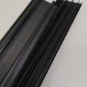 2 Pcs 36 Inch Vinyl Replacement Door Bottom,1-3/4 Inch Wide Replacement Door Bottom with Vinyl Fins, Threshold Seal Bottom of Door Weatherstrip Kerf Weather Stripping for Bottom Door Exterior (Black)