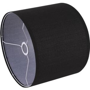 Small Lamp Shade, Black Drum Lampshade 8.7''Top X 8.7'' Bottom X 7.9'' High, Replacement Lamp Shade Natural Linen Hand Crafted for Table Lamps Floor Lamps Chandelier Lamp, Easy Assembly Required