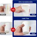 300 Count - 12 oz Paper Coffee Cups, Disposable Coffee Cups 12 oz, Thickened White Paper Cups for Hot or Cold Beverage, Home, Office, Party, Business, Events