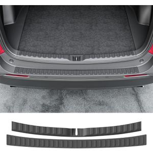 powoq 2PCS Rear Bumper Protector Compatible with 2019-2025 Toyota RAV4 Trunk Sill Cover Protector Replacement for 2019-2025 Toyota RAV4 Accessories