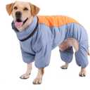 Dogs Thick Feece Lining Jackets Zip Up 4-Legged Winter Snowsuit with Harness, Outdoor Reflective Windproof Warm Jacket for Dog, HazeBlue,14