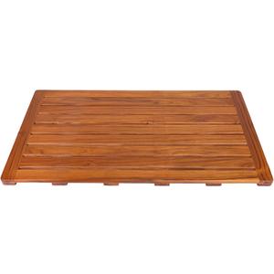 Utoplike Teak Bath Mat, Large Wood Shower Mats for Bathroom, 31.7"x17.9" Sturdy Floor Mat for Indoor Spa or Outdoor