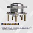 KUSATEC 513266 Front/Rear Wheel Bearing and Hub Assembly Compatible with 2007-2018 Hyundai Santa Fe,2007-2012 Veracruz,2011-2015 Kia Sorento, 5 Lug Bolts without ABS