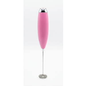 Electric Milk Frother Handheld, Quality Frother Wand for Coffee, Battery Operated (Not included) Drink Mixer Matcha Whisk, Functionality Foam Maker for Frappe Hot Chocolate, Cappuccino, Lattes (Pink)