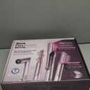 Shark FlexFusion Hair Straightener & Powerful Dryer with Diffuser, Fusion Hair Brush, Ceramic Air Styler with Auto-Wrap Curlers, Ceramic Plates, Cosmic Blush HD642S