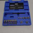 Orion Motor Tech 15 Piece Metric Thread Chaser Set, Master Thread Repair Kit Includes 7 Taps 7 Dies 1 Thread File, Universal Rethreading Kit Thread Restorer Tool Set in M6 M8 M10 M12 Sizes