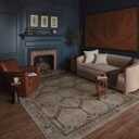 Loloi Magnolia Home by Joanna Gaines Lenna Collection LEA-05 Denim/Sand 3'-6" x 5'-6" Accent Rug