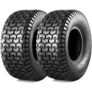 MaxAuto 15x6.00-6nhs Lawn Mower Tires 15x6x6 Lawn Tractor Tire 15x6-6 Turf Tires, 4 Ply Tubeless Tire, 565 lbs Capacity, Set of 2