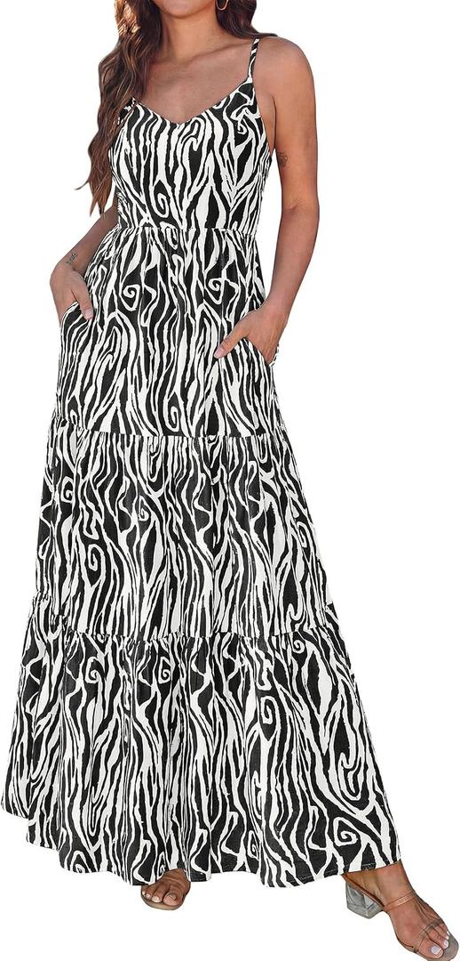 2 x KIRUNDO Sundresses for Women 2026 Spring Summer (Black, L)
