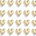 20PCS Gold Refrigerator Magnets Love Heart Magnets for Fridge Cute Decorative Magnetic Stickers 0.79in Small Home Kitchen Magnet Set Lovely Color Decoration for Office Whiteboard