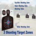 2 x Paper Shooting Targets for Range Bulk 23"35" Silhouette with Red Bullseye,Heavy Duty Shooting Targets Paper,Indoor and Outdoor Use,Suitable for Handguns,BB Guns,Airsoft,Rifles