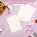 Geosar 200 Sheet Linen Cardstock 5 x 7 Invitation Cardstock Heavyweight Printer Paper 92lb 250gsm Index Cards for Printer Cover Postcards Blank Flash Note Greeting (Beige)