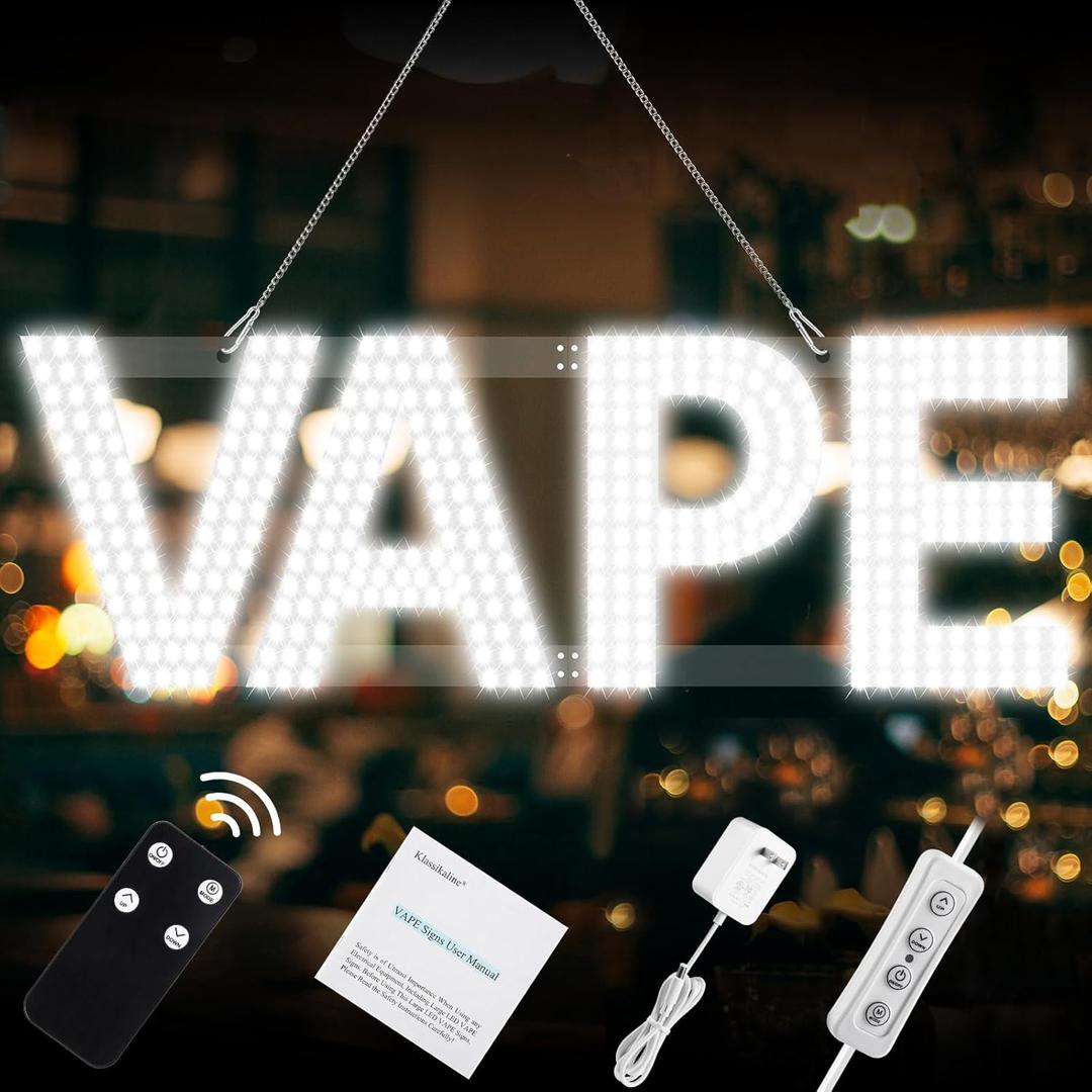 30" x 10" Ultra Bright Large VAPE Sign - LED Display for E-Cigarette Stores for Smoke Shops, Vape Shops, Convenience Stores, Gas Station Convenience Stores