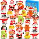 24PCS Christmas Squishy Sensory Toys - Holiday Party Favors for Kids, Stress Relief Fidget Toys for Stocking Stuffers, Goodie Bag Pinata Fillers, Advent Calendar Stuff & Classroom Prizes (Christmas)