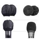 Microphone Cover 200pcs (100 pairs) Microphone Covers Disposable Individually Wrapped Mic Cover For Sanitary Mic Covers Disposable For Mic Microphone Windscreen & Pop Filters Black (200 pack- Black)