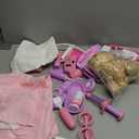 Meland Toy Doctor Kit for Girls, Pretend Play Toy Doctor Set with Dog , Carrying Bag, Stethoscope & Dress Up Costume Gift for Kids Toddlers Ages 3 4 5 6 Year Old for Role Play