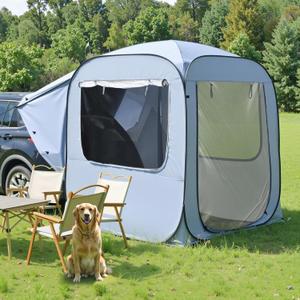 Alvantor SUV Tailgate Tent, Instant Pop Up Car Tent Creates Extra Living Space, UV Protection, Quick Setup in Seconds for Family, Road Trips, Tailgating, Beach, Outdoor Camping, 6'x6'x6.6'H
